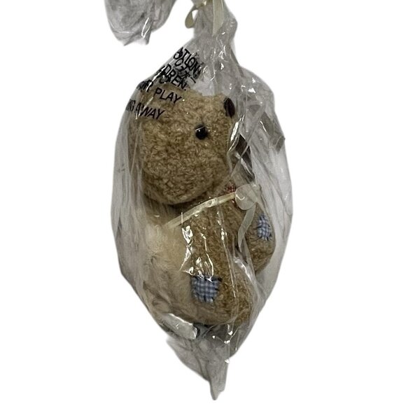 My Banky Blanket Plush Button Bear Billy Security Blankie 15" x 15" NWT - Picture 7 of 7